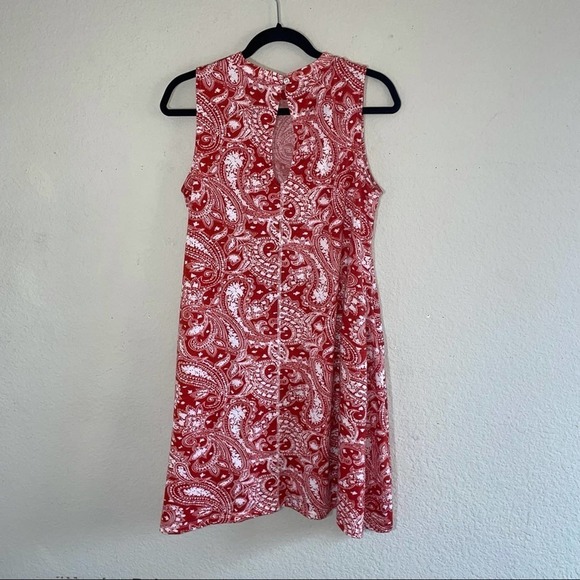 Simply Noelle Red and White Paisley Print Dress Size S/M - Picture 4 of 7